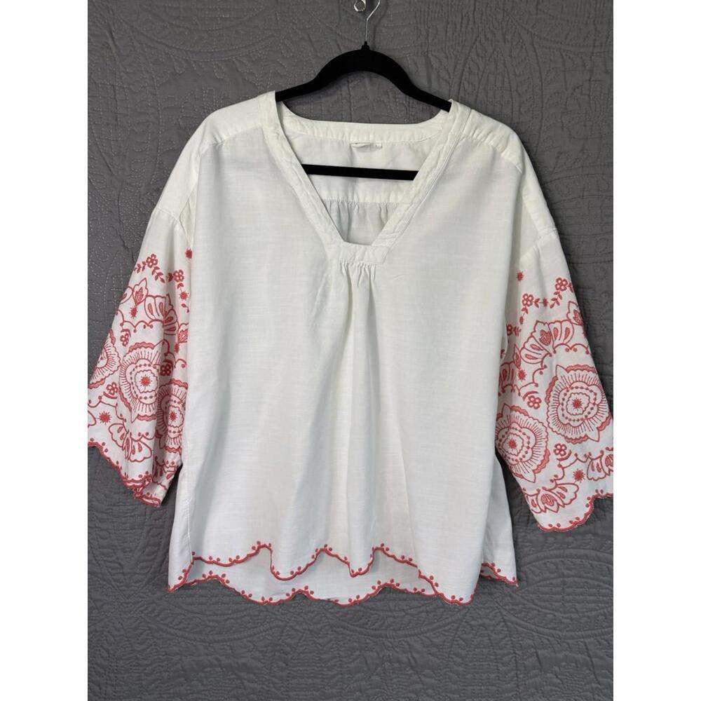 Woman Bell Sleeve Embroidered Blouse‎ Gap Size L